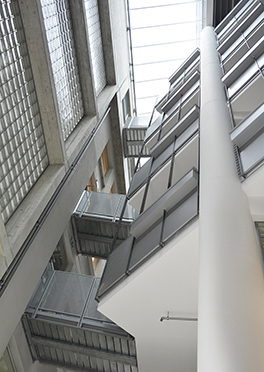 Uni Tobler/Bibliothek/Stockwerke von unten