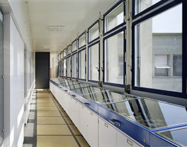 Bühlplatzareal/Erdwissenschaften/Innenansicht/Korridor mit Fenster