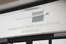 Bibliothek/Schild/Medizingeschichte